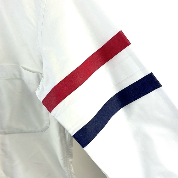 Thom Browne White Long-Sleeve Point-Collar Armband Oxford Shirt - Picture 6 of 13